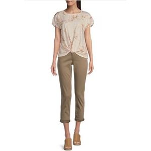 Democracy Absolution Ankle Skimmer Jeans Women 14P Petite Dark Khaki NWT Stretch